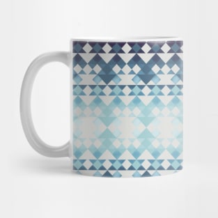 Ombre Blue Geometrical Pattern Mug